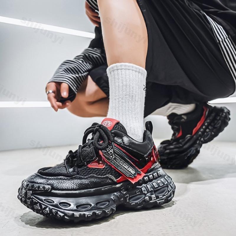 Fashion 2025 Autumn New Men's Fashion Trend Low Top Casual Thick Soled Shoes Mesh Breathable Comfortable Versatile Niche Chunky sneakers