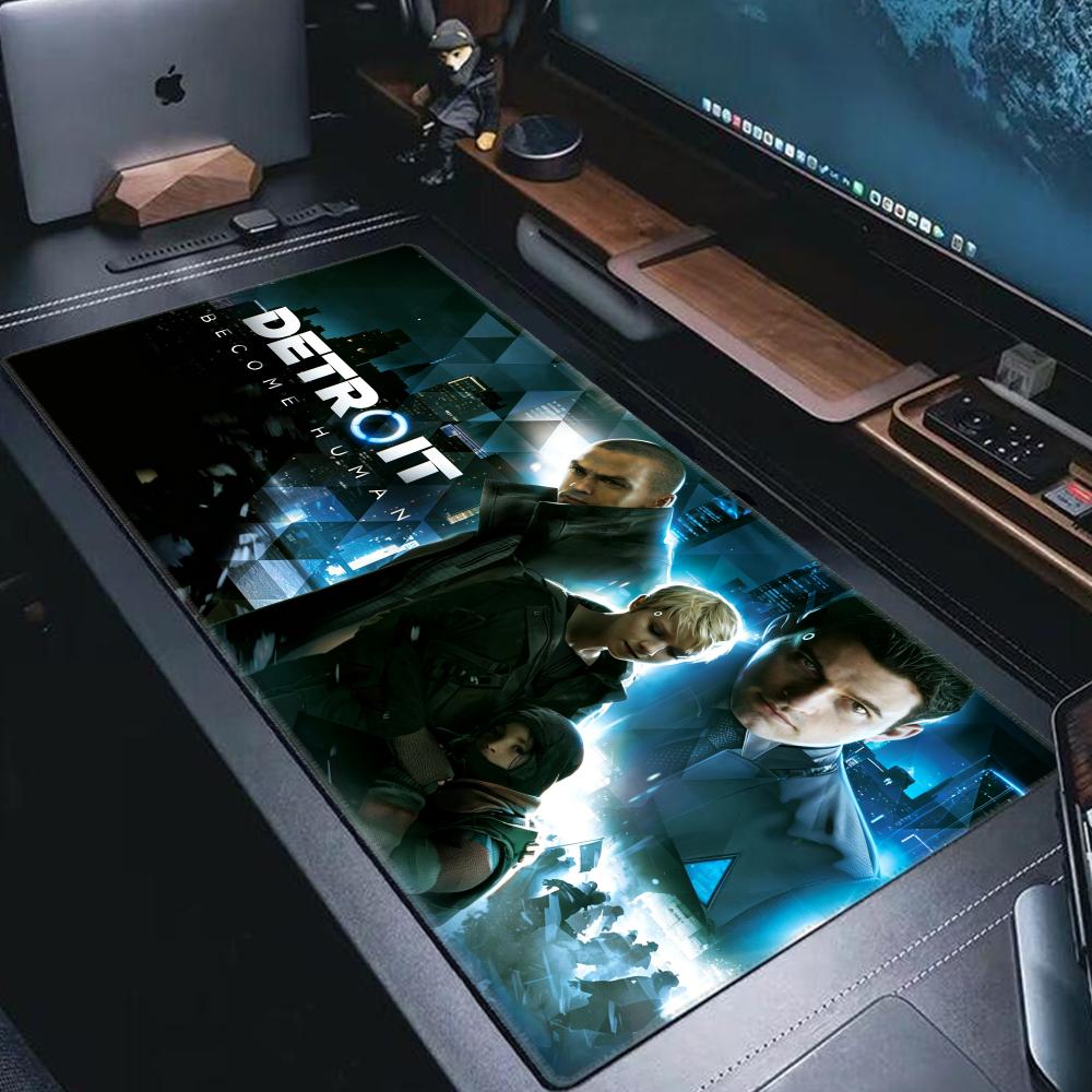 Game Ddetroit Become Human Mouse Pad Anti Slip Rubber Big Table Pad Edge Locked Thickened Laptop Gaming Desk Mat Hybxaxc