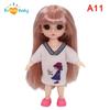 BJD 16CM Doll 13 Movable Joints Casual Fashion Princess Clothes Suit Accessories Nude Decoration Multicolor Hair Girl Gift Toy