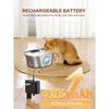 3.2L/108oz Wireless Charging Sensor Cat Water Feeder Stainless Steel Cat Dog Water Fountain Silent Water Level Window No Plug