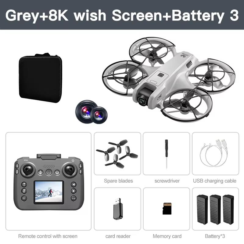 V666 Dron 4K Profesionální 180° ESC HD Kamera Letecký FPV Bezkartáčový Vyhýbání se překážkám s Obrazovkou Dálkové ovládání Skládací RC Dron Hračka Dárek