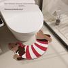Dachshund Cartoon U-Shaped Non-Slip Quick-Drying Bathroom Mat