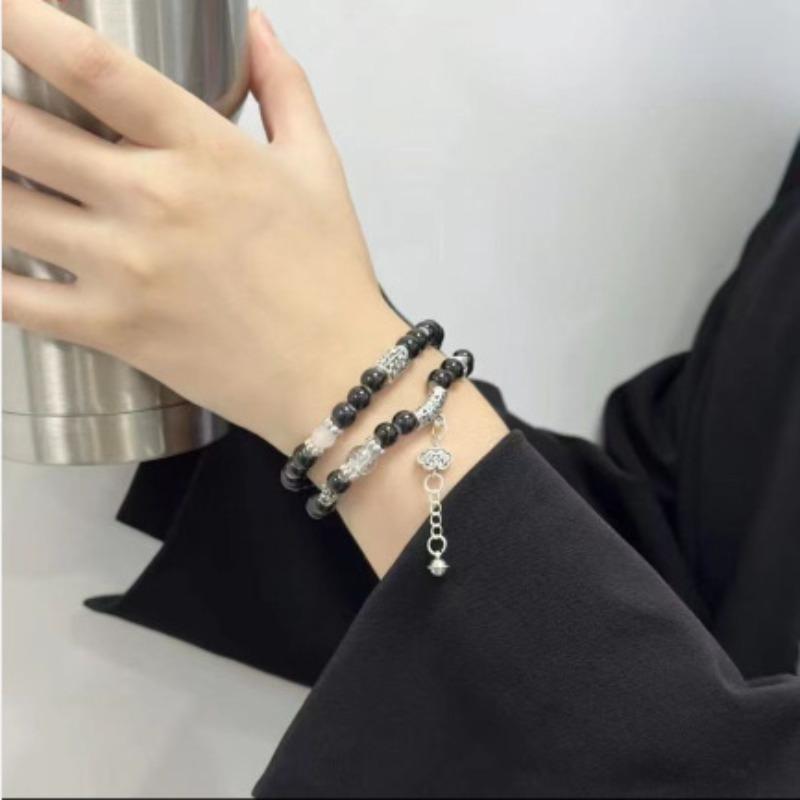 Chinese Ice Crack Beaded Bracelet High-end Niche Retro Trendy Male Versatile Student Girlfriend Bracelet Bracelet Jewelry