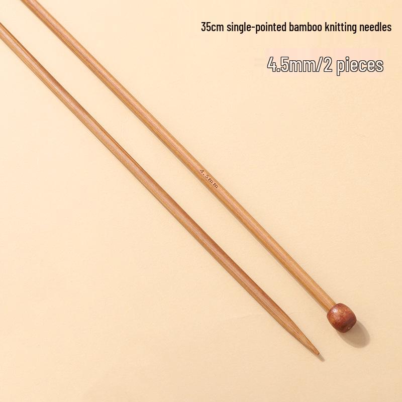 Carbonized Bamboo Straight Knitting Needles Set for Scarves and Sweaters