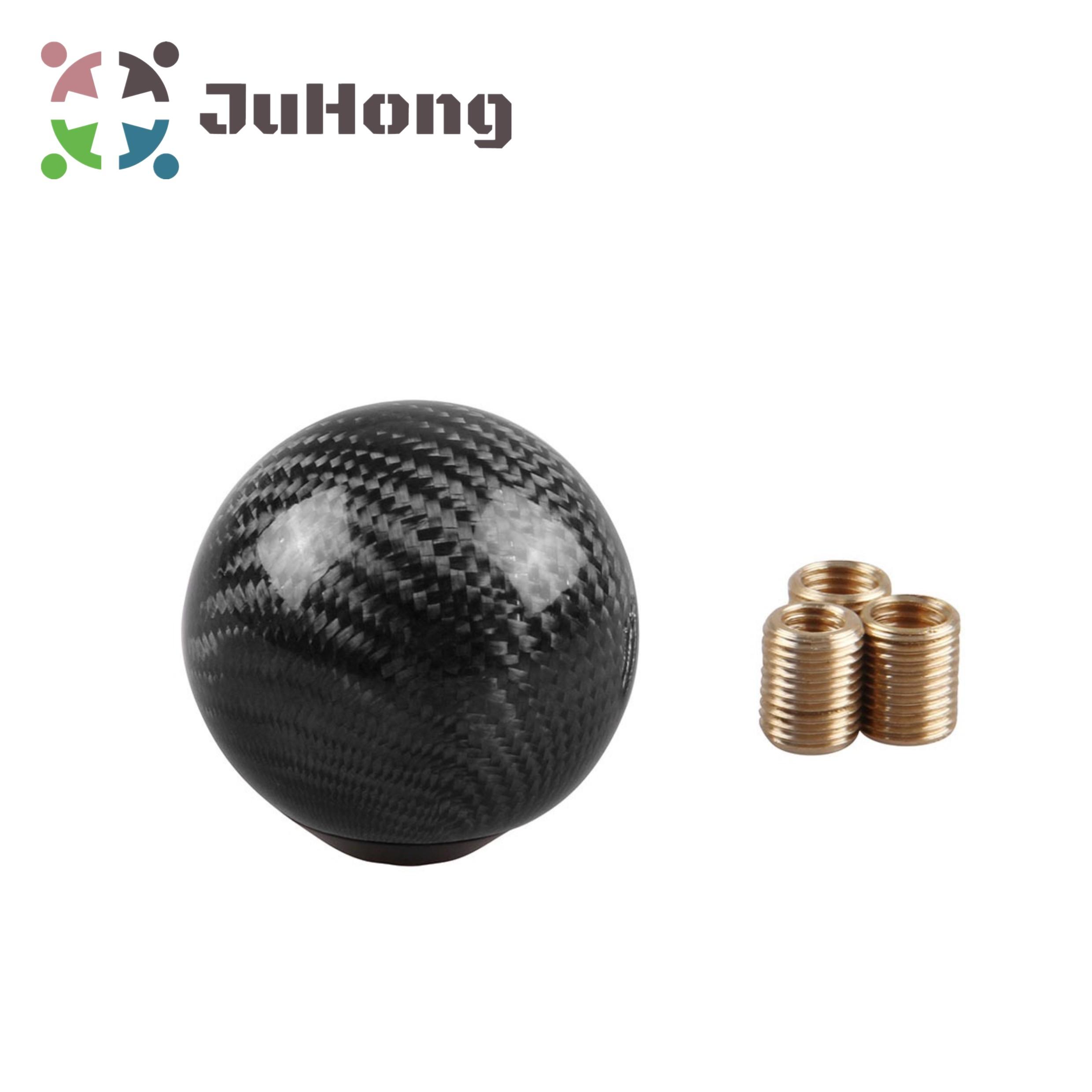 Universal Decorative Car Accessories Gear Bar Personality Real Carbon Fiber Round Ball Head Manual Shift Knob роза марена