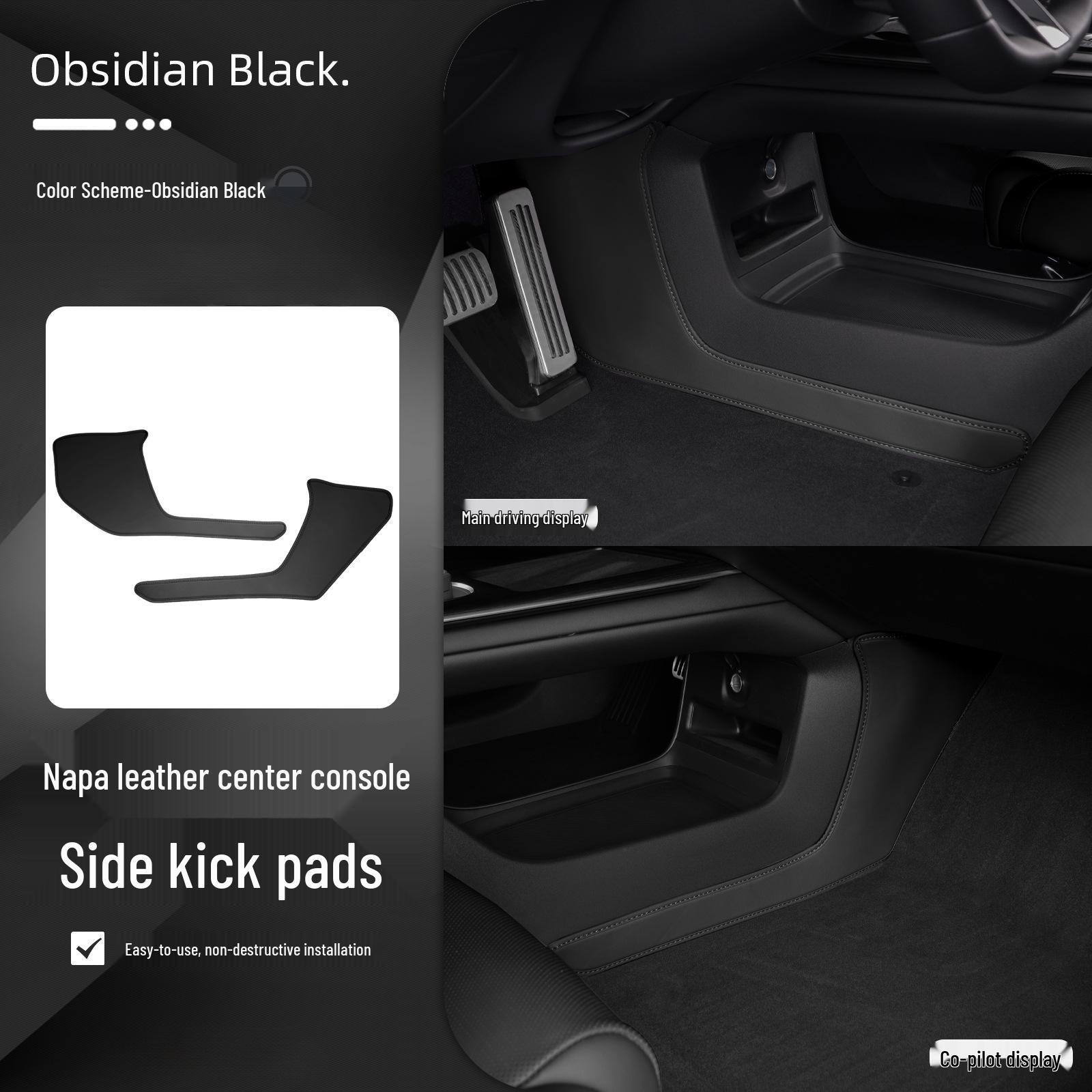 

Xiaomi SU Kick Pads & Nappa Leather TPE Seat Protectors for Console Interior Modification