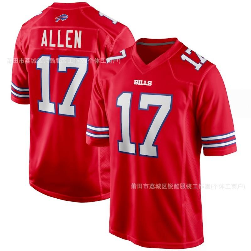 Buffalo Bills NFL Football Jersey Men Women Adult Unisex Pullover Top With Allen 17 Hamlin 3 Number