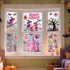 Halloween Window Sticker Pumpkin Witch Bat Castle Pattern Wall Stickers Halloween Decals