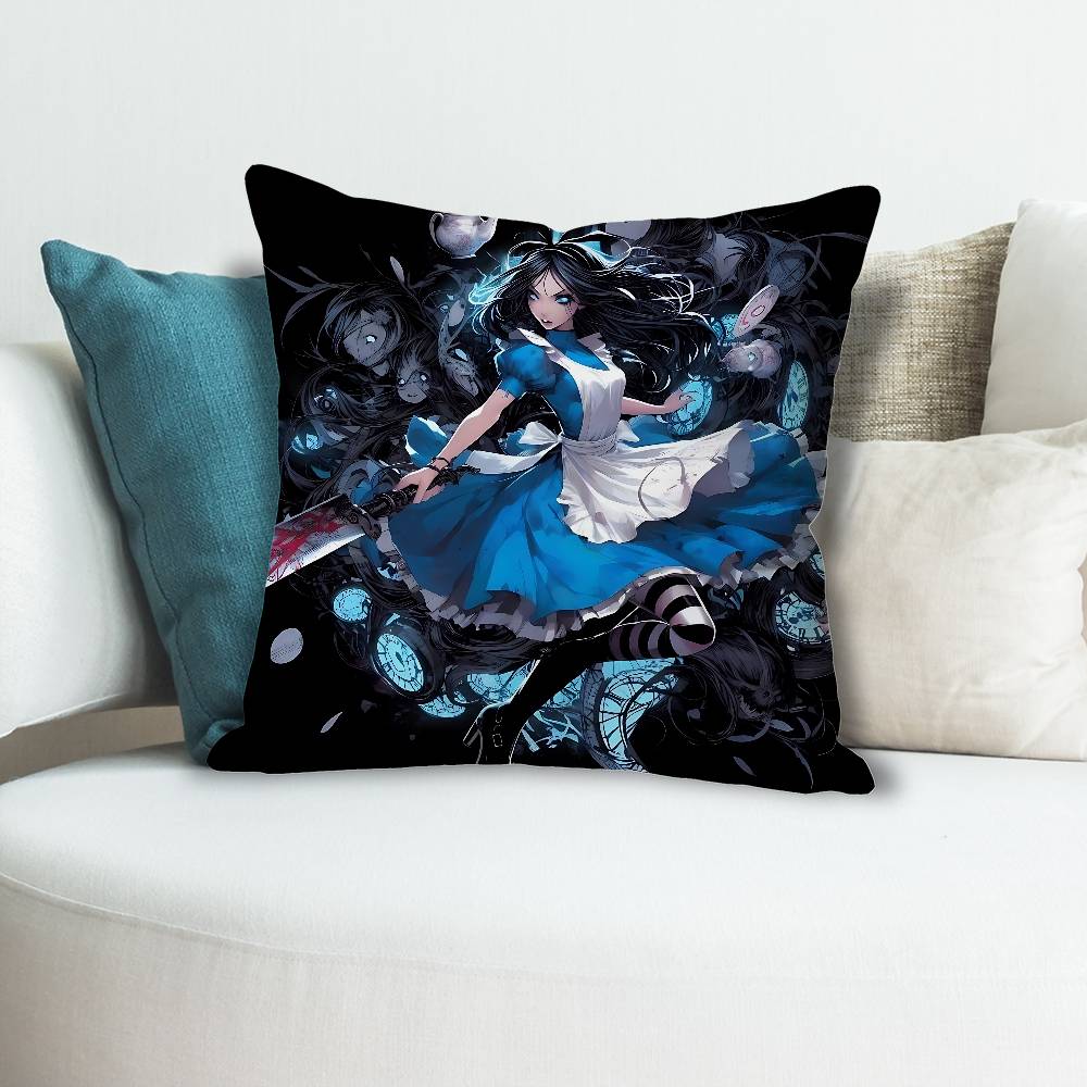 

GAME AAlice MMadness Returns Various Sizes Square Pillow Case For Car Home Bedchamber Decor Custom Valentine gift 30x30 cm