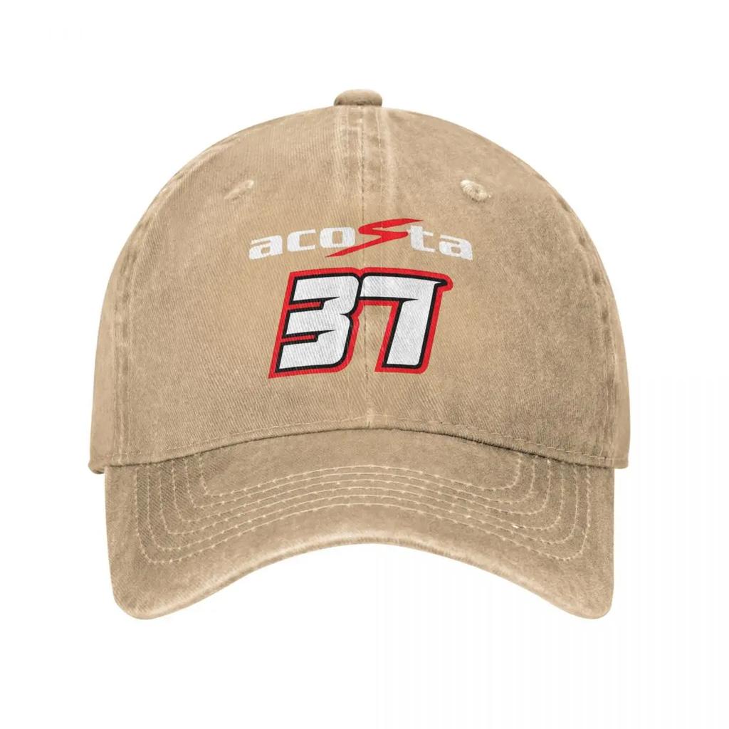 Pedro Acosta Number 37 Unisex Style Baseball Cap Motorcycle Racing Distressed Denim Hat Vintage Outdoor Running Golf Sun Caps