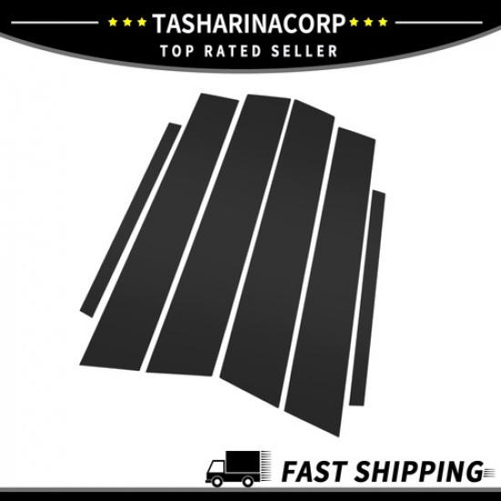 6 Pcs Car Door Pillar Window Trim for Honda City 08-14 Black