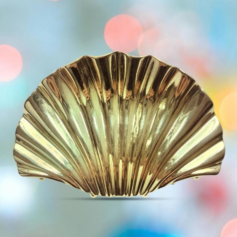 Elegant Alloy Hair Claw Clip Hairpins Decorative Hairpins Shell Shapes Hair Clip Accessories for Sophisticated Looks