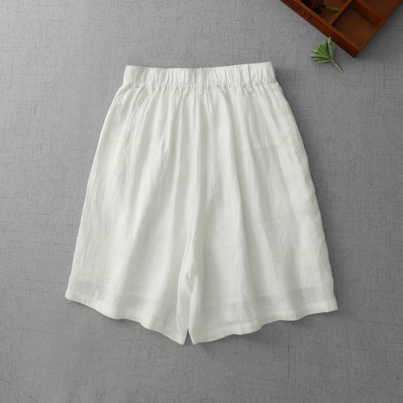 DIMANAF Sommer Lockere Übergröße Shorts Damen Basic Hosen Dünne Lässige Damen Hose Leinenhose