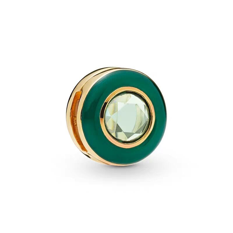 925 Silver DIY Armbandsberlock Glänsande Pärla Tusensköna Rosett Platt Lås Reflekterande Smyckesklämma