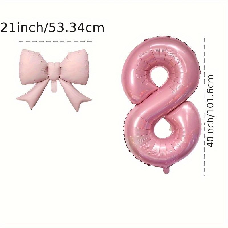 1pc Large Pink Number-Shaped Foil Balloons for Birthday Party Anniversary Festival Banquet Celebration Atmosphere and Decorative