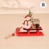 Colorful Wooden DIY Deer-Pulling Sled Ornament | Eco-Friendly Solid Wood Easy To Assemble Christmas, New Year & Holiday Gifting