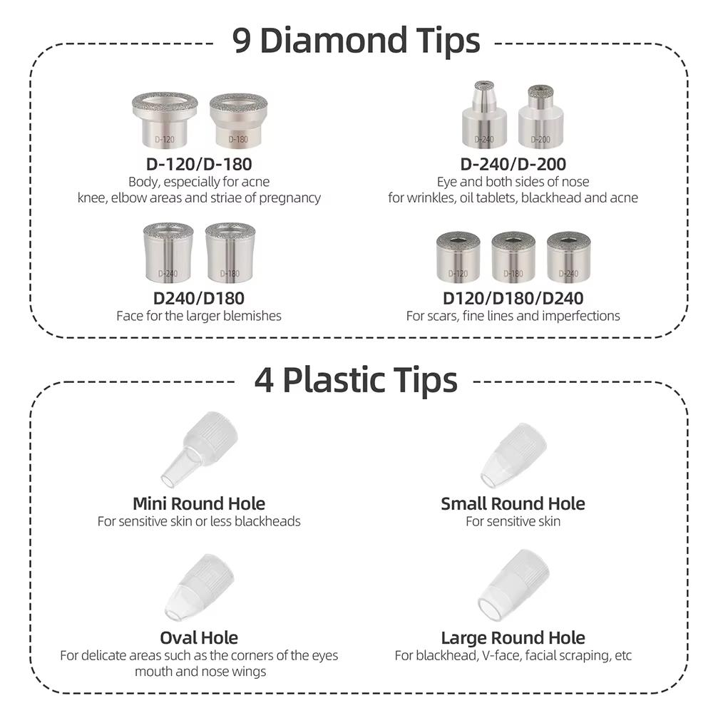 Diamond Microdermabrasion Machine with Water Spray Exfoliation for Face Peeling Pore Deep Cleaning and Skin Care Beauty Treatmen