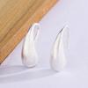Matte Frosted Water Drop Earrings For Women Elegant Minimalist Studs Daily Commute Jewelry