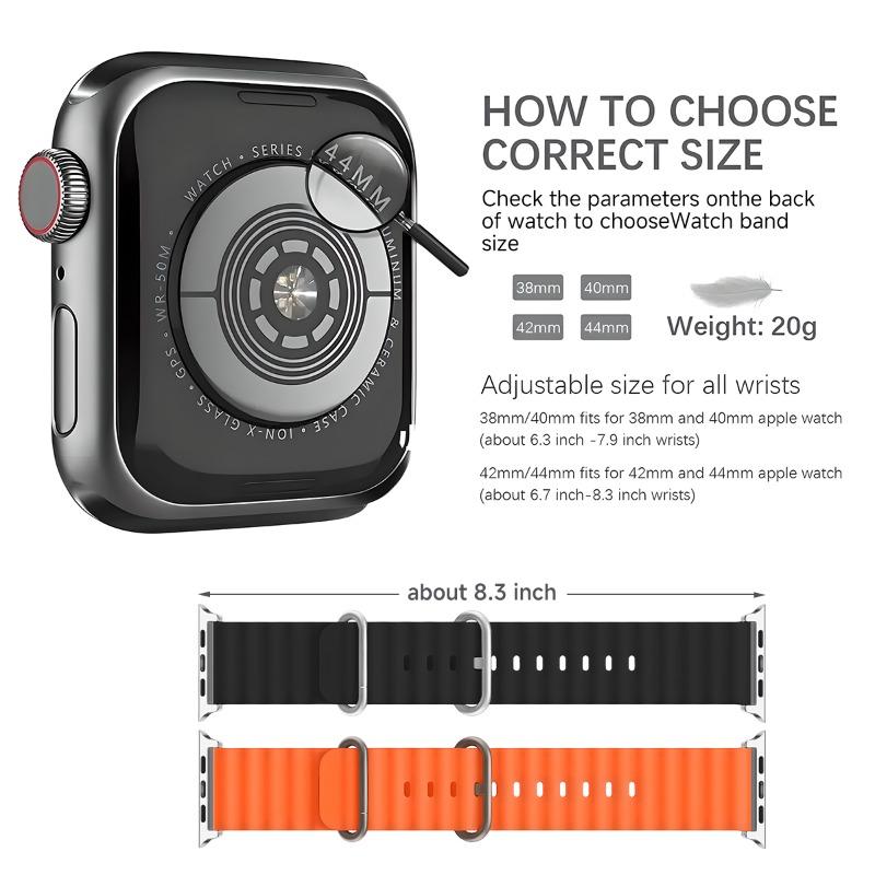 Silicone Ocean Strap for Apple Watch Band Ultra 3 49MM Series 11 10 SE3 Iwatch 42MM 46 44 45 38 40 41mm Correas 44MM 45mm Bands