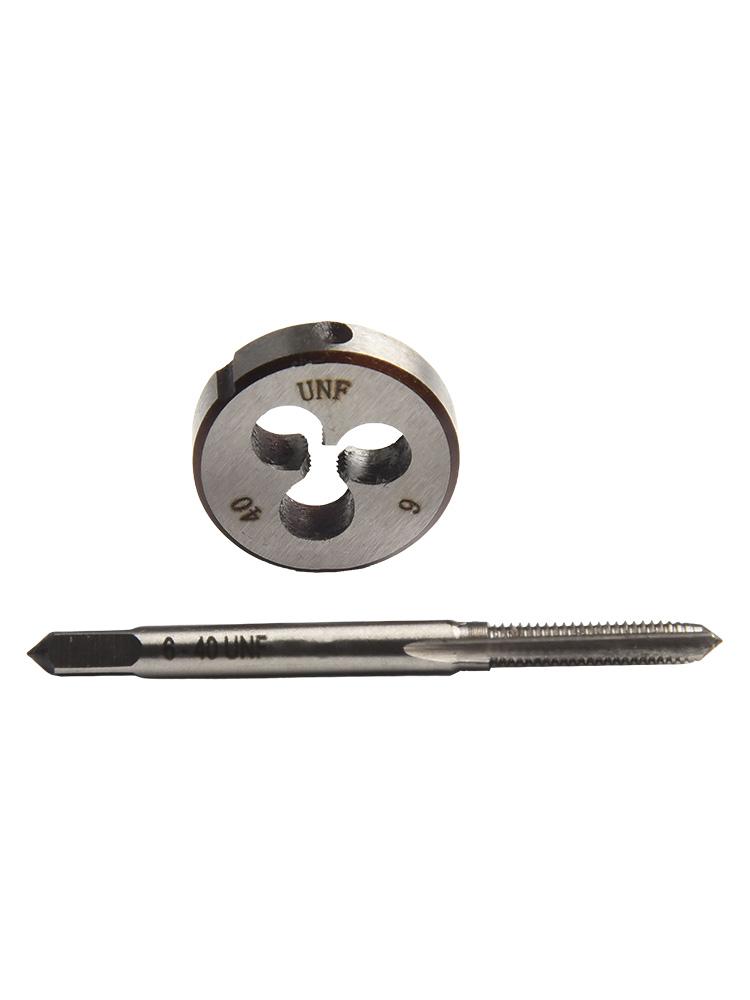 6-40 UNF Die 6-40 UNF Tap Replacement Right Hand Spare Parts 1 Set 6-40 UNF Accessories Fittings High Speed Steel