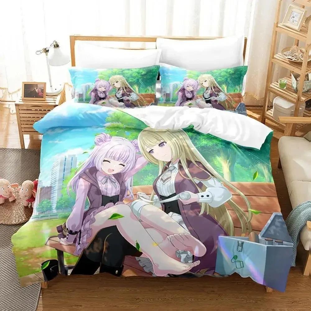 Assault Lily Bouquet Bedding Set Single Twin Full Queen King Size Bed Set Adult Kid Bedroom Duvetcover Sets Anime Bed Sheet Set