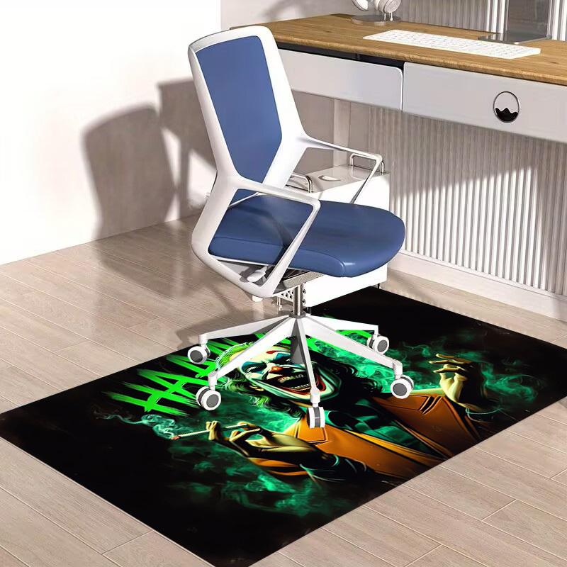 1pc Office Carpet Chair Mats Joker Green Smoke Laughing Perfect for Office Chairs, Living Rooms, Or Bedrooms,Polyester Carpet.HDT194