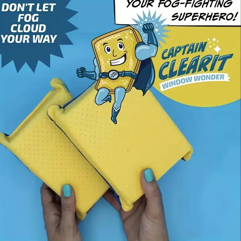 1PCS Multifunctional Car Cleaning Sponge Block Non-woven Double-sided Velvet Sponge Block Car Glass Cleaning and Defogging Sponge Wipe