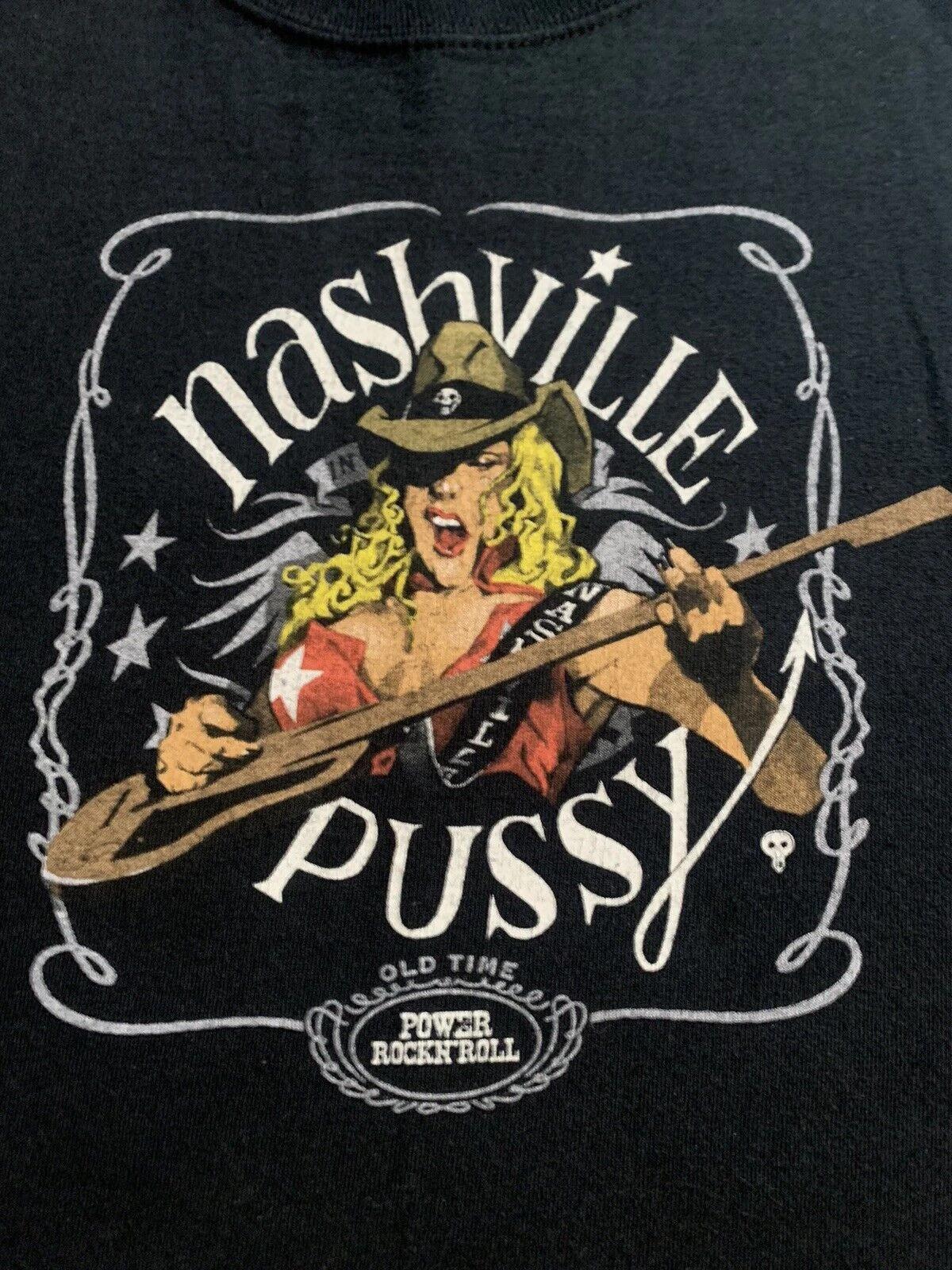 New Popular Nashville Pussy Black T-Shirt Cotton Full Size XXXXL