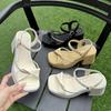 Mode Neue Damenschuhe Fischmaul High Heels Eckige Zehenpartie Offene Zehenpartie Feenstil Dicke Absätze Elegant Wasserdicht Rutschfest Damenschuhe