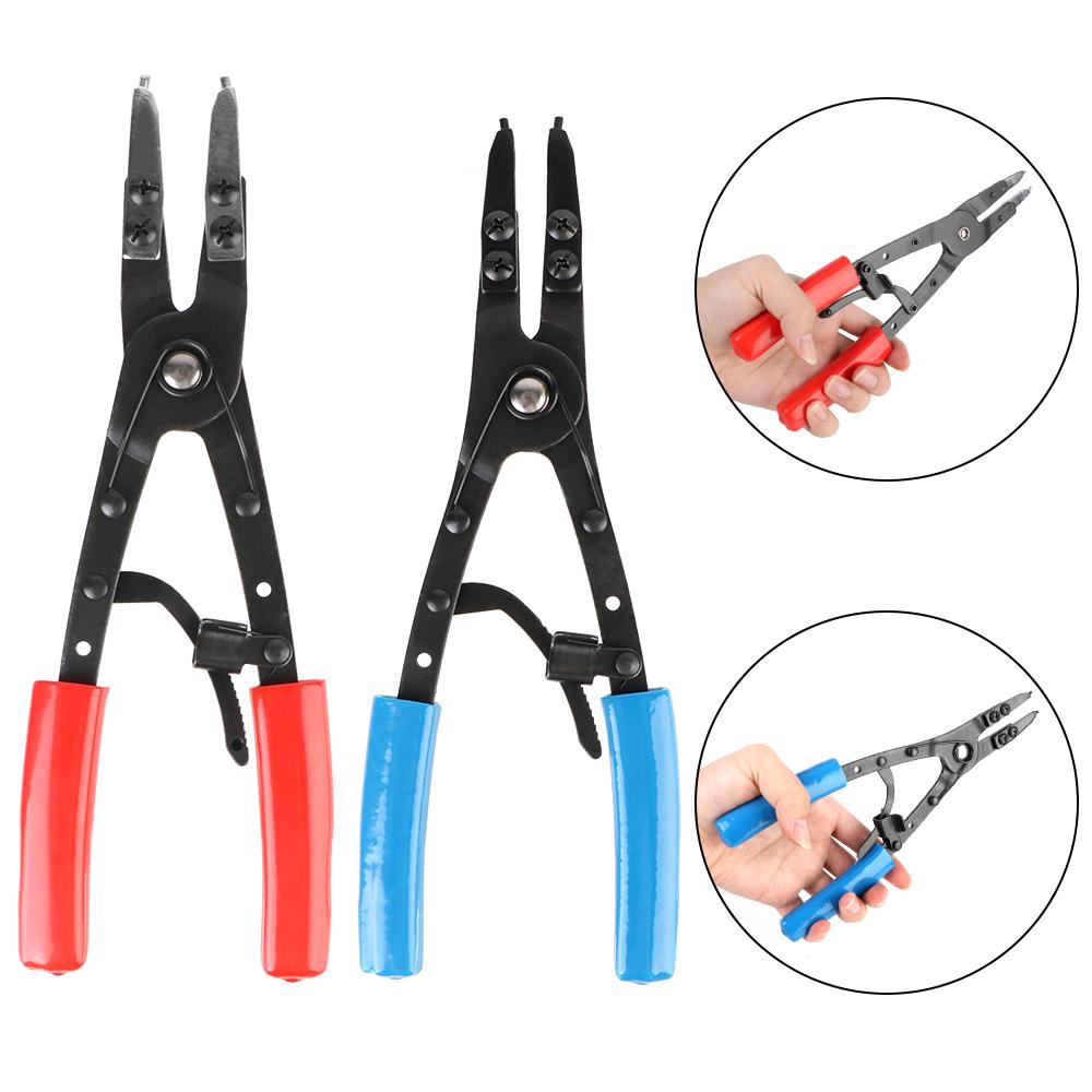 2001700 Metal Circlip Pliers Set Heavy Duty Universal 10 Inches Car Repair Tool Auto Parts Internal External Snap Ring Pliers