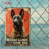 Belgian Malinois Vintage Metal Wall Art, Rustic Red Dog Sign 7.9x11.8in, Home Office Cafe Garage Decor