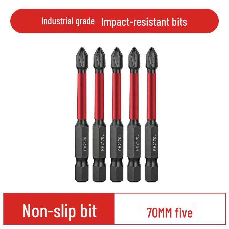 Tungsten Steel Non-Slip Magnetic Phillips Screwdriver Bits - Impact-Resistant and Super Hard for Electric Drills