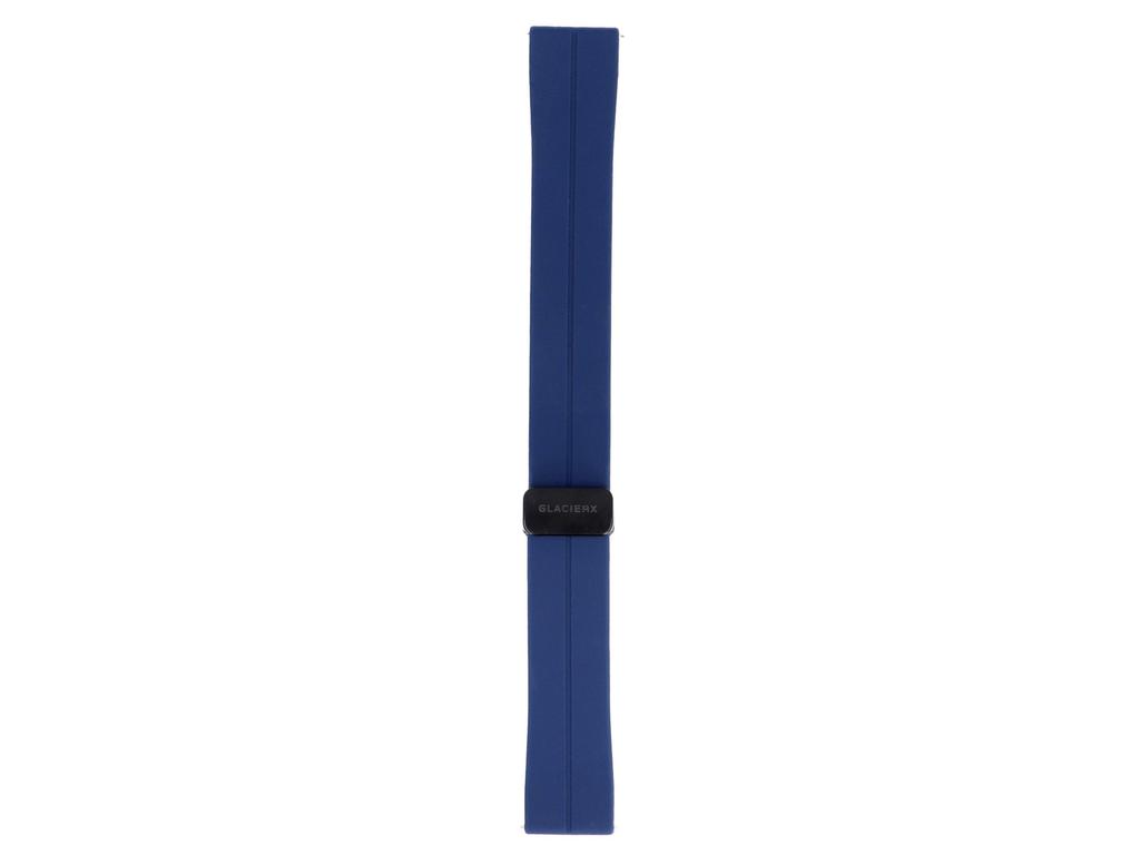 New GlacierX Silicone Magnetic Buckle Midnight Blue Sapphire 22mm Smartwatch Strap