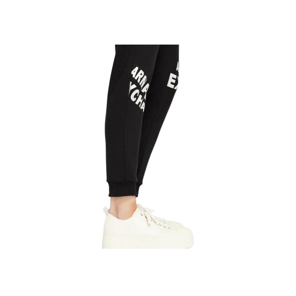 Emporio Armani Letter Lace-Up Casual Pants Women Bottoms Black 3RYP77Y-JDBZ1-1200