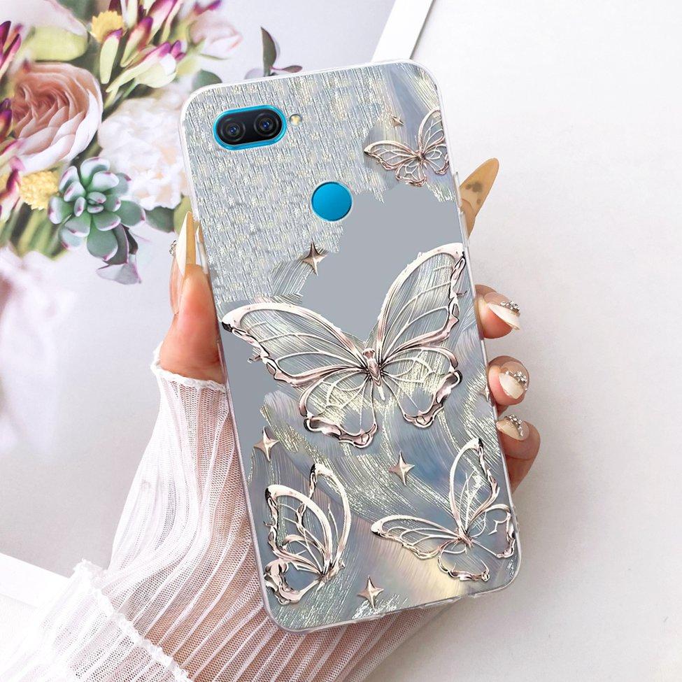 For Oppo A12 Clear Case Aesthetic Luxury Cute Fashion Flowers Funny Painted Casing For Oppo A 12 CPH2083 CPH2077