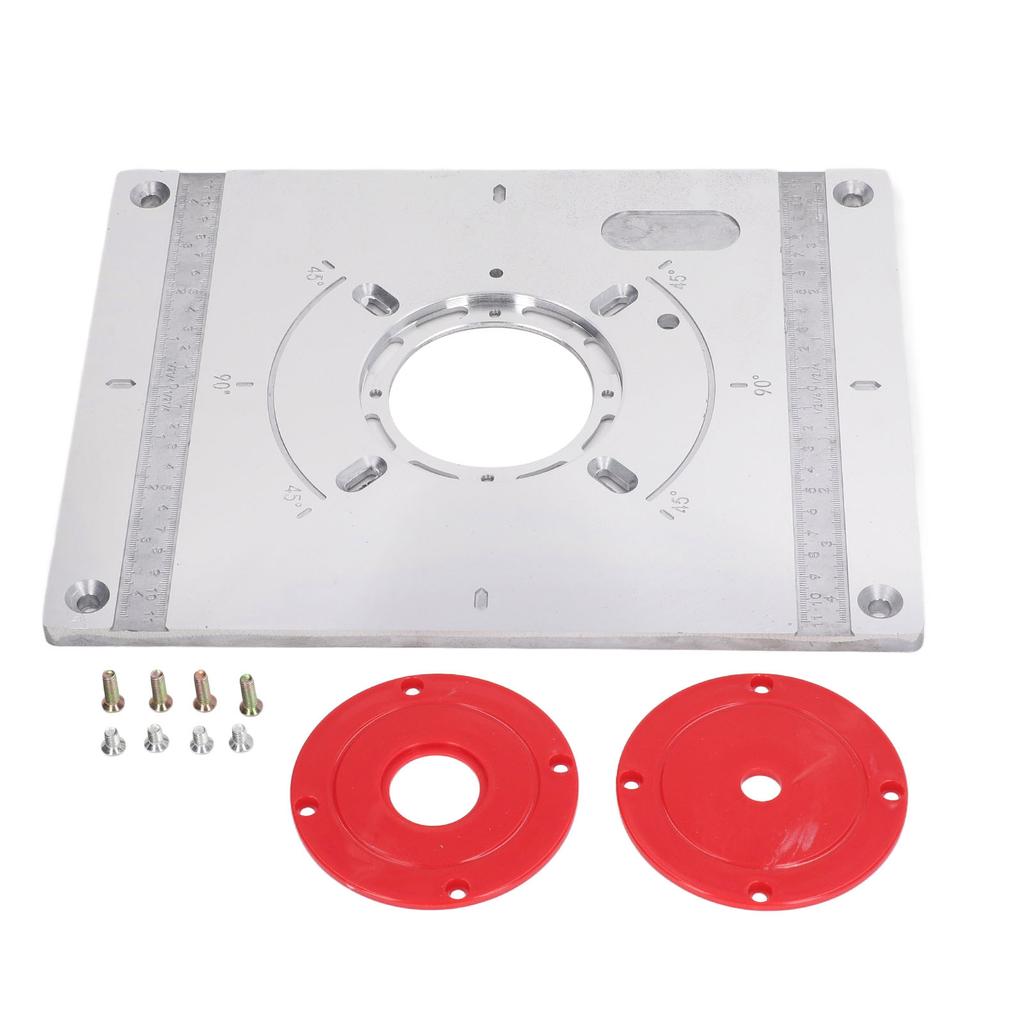 Router Table Insert Plate Aluminum Alloy Multifunctional Woodworking Bench Plate for Trimming