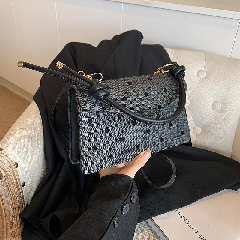 Polka dot bag women's 2025 new ins trendy fashion small square bag high value shoulder bag