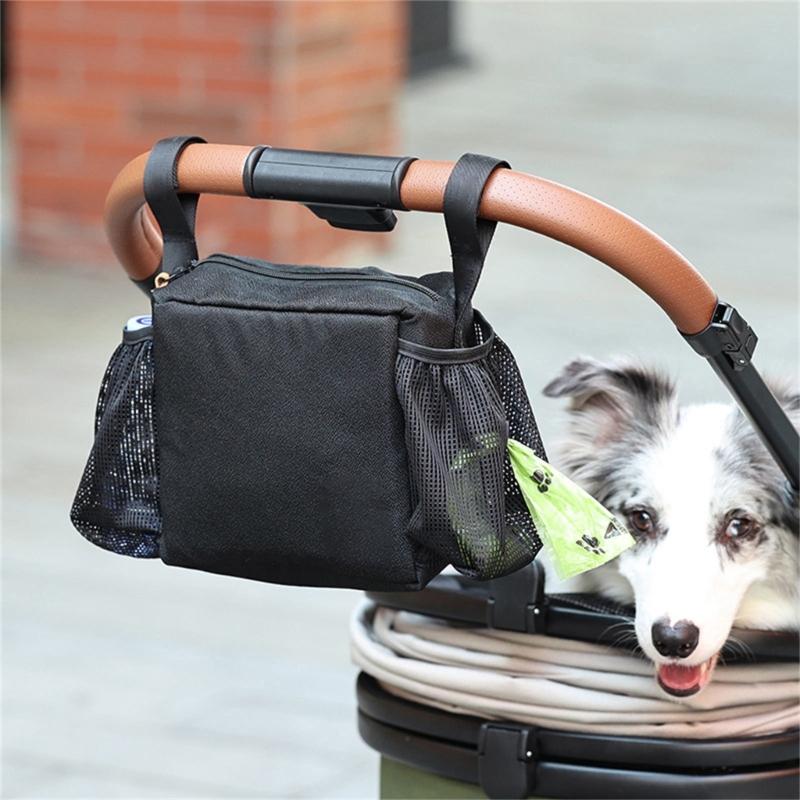Easyly Install Pet Strollers Basket Weather Resistant Dog Strollers Storage Bag For Dog Supplies And Daily Essential