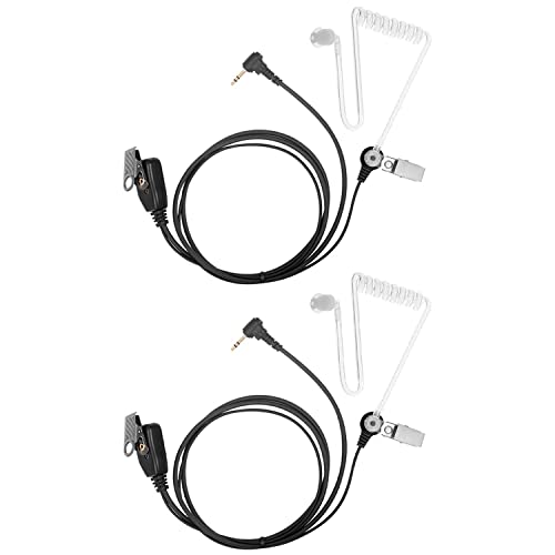 2,5 mm enkelvoudige naald verborgen katheter headset met PTT-microfoon voor MOTOROLA 1PIN T460 MR350R FV500 walkietalkie 2 paar zwart