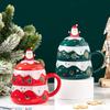 450 ml Leuke Kerst Koffie Mok Met Lepel Keramische Astronaut Vorm Melk Koffie Cup Festival Dárek Kerstman Thee Cup Nordic Mok