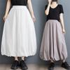 LeafIn Balloon Long with High Elastic Solid 0503 Women's Skirt, Skirt, A-Line, Autumn, Pockets, Fall/Winter/Summer, Waist, Waist, Fluffy, Slimming,