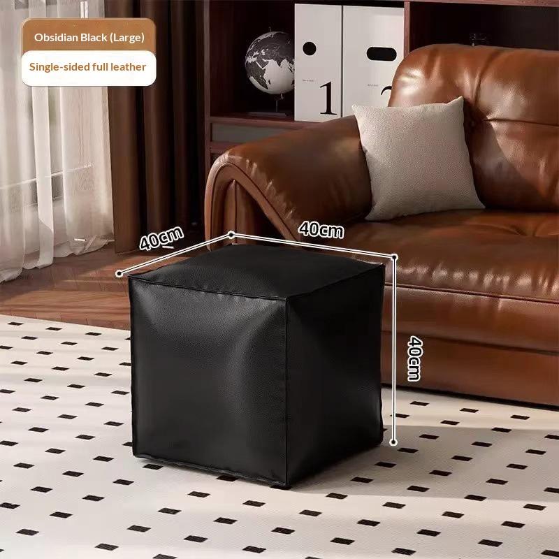 Abriebfester runder PU-Leder-Hocker mit verstecktem Stauraum und stabiler Halterung für den Gebrauch im Wohnzimmer oder Schlafzimmer