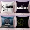 Nash Fishing Logo Kissenbezug Seidig elegant Komfort Sofa Bett Versteckter Reißverschluss