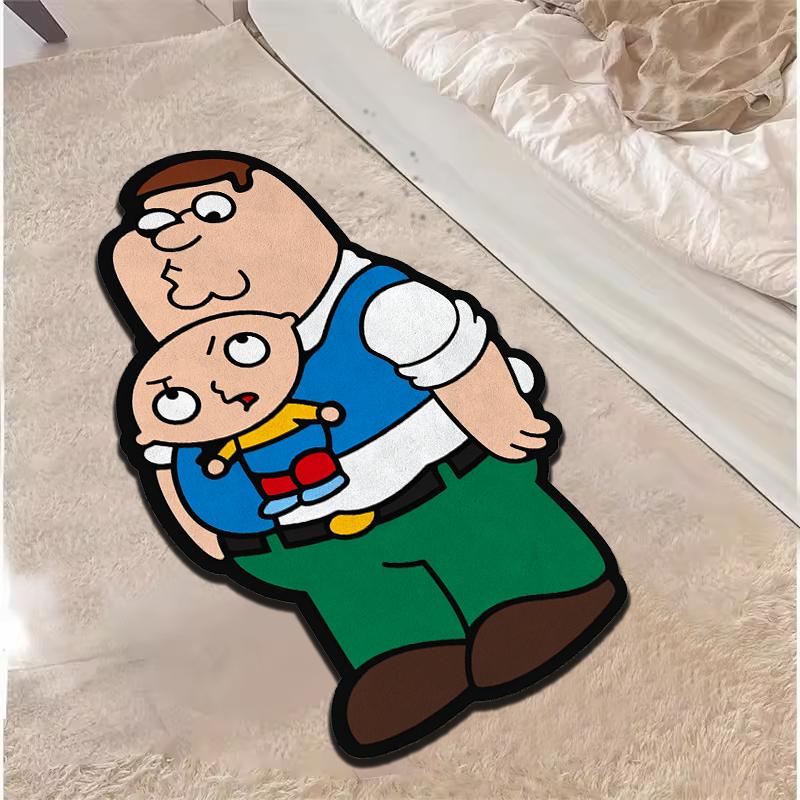 VIKAMA Cartoon Character Carpet, Soft Bedroom Bedside Rug, Room Decoration, Dormitory And Living Room Floor Mat, Home Decoration 40x60cm 16x24inch