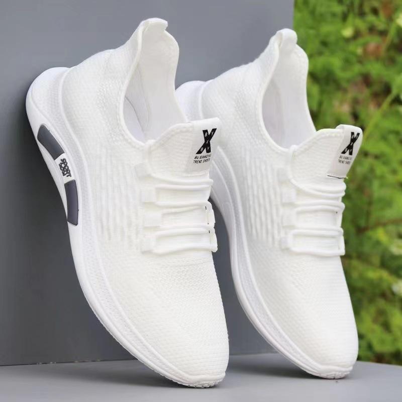 One-pedal men's shoes spring and summer breathable deodorant shoes mesh casual shoes men's non-slip running sports shoes lightweight soft-soled shoes