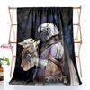 Warm and Cozy Flannel Blanket, Star Wars Grogu Din Djarin Blanket, Sofa Bedroom Office Leisure Nap Cover Blanket,Kid's Nice Gift