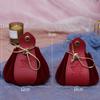 Velvet Drawstring Bag Embossed Floral Fadeless Pattern Jewelry Storage Pouch for Daily Trinket Candy Holding