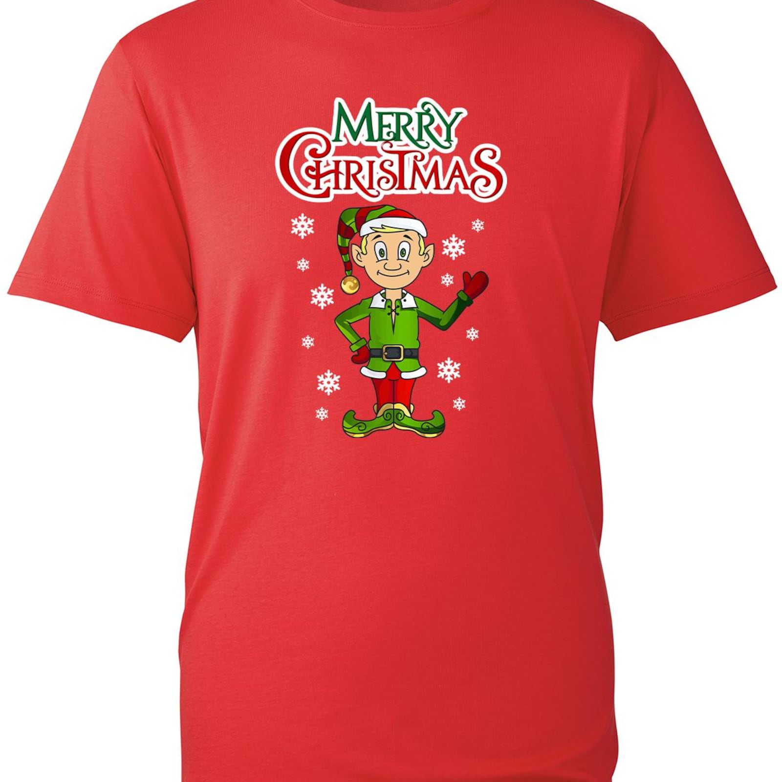 Christmas Elf T-Shirt,Merry Christmas Elf Shirt,Unisex Gifted Elf ,Elf Red Tee Unisex T-Shirt M