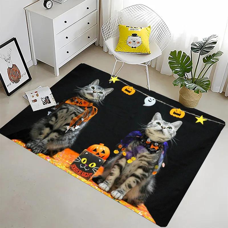 Funny Cat 3D Printing Large Area Carpets for Home Living Room Children's Bedroom Sofa Doormat Kitchen Floor Rugs Anti-slipDecor
