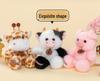 Cute Bear, Wolf, and Dinosaur Plush Keychain – Student Gift Backpack Ornament